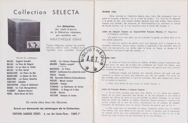 Les programmes de Théatre de l\